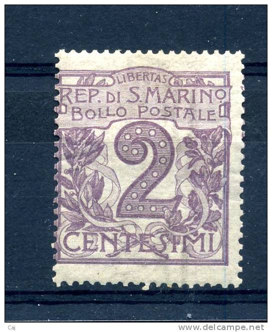 Saint Marin  -  1903  :  Yv  34  *    ,  N2 - Unused Stamps