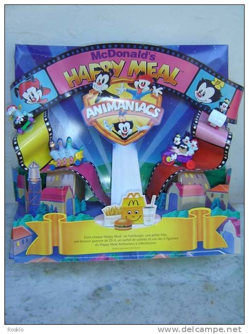 MAC DONALD / ANIMANIACS 1995   / PRESENTOIRE HAPPY MEAL   / 50CMX50CM / PARFAIT ETAT - McDonald's