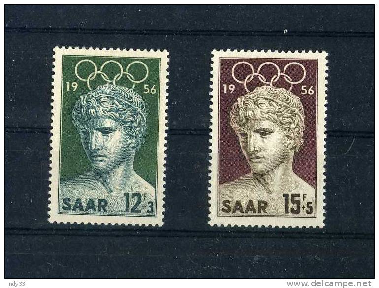 - SARRE .  TIMBRES SUR LES J.O. DE 1956 . - Zomer 1956: Melbourne