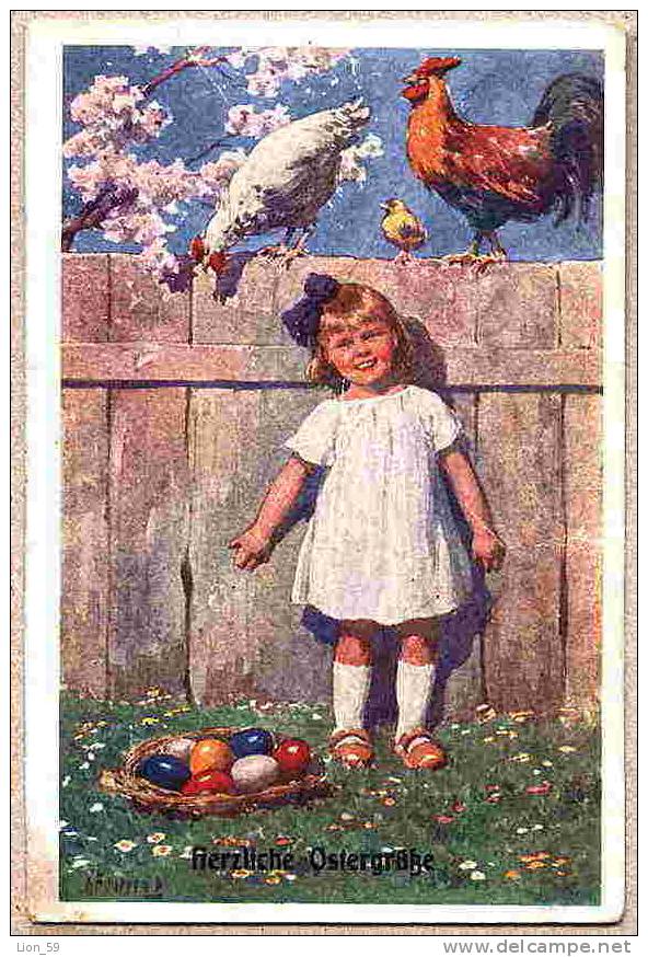 Austrian Art Karl Feiertag  - Children´s EASTER COCK HEN CHICKEN EG Pc BKWI 4685-2 / 074097 - Feiertag, Karl