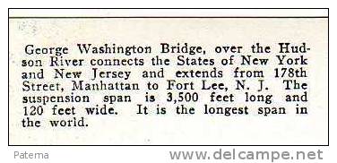 Puente, George Washington , New York ( Usa), Post Card,postal, Postkarte, Bridge - Brücken