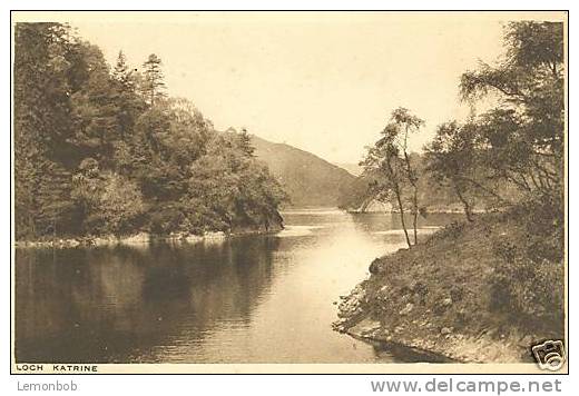 Loch Katrine Old Topographical Postcard  [P38] - Perthshire