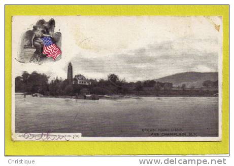 Crown Point Light, Lake Champlain, NY. 1906 - Adirondack