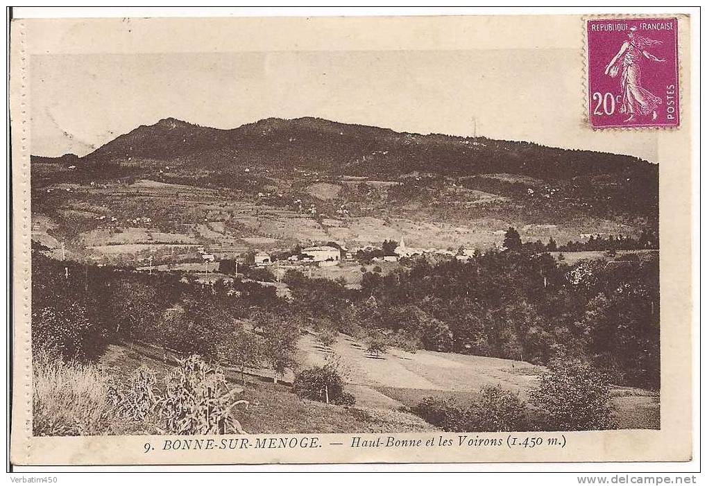 74..BONNE SUR MENOGE..HAUT BONNE ET LES VOIRONS...1938 - Bonne