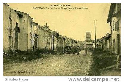 - HARAUCOURT - Une Rue Du Village Aprés Le Bombardement - Frouard