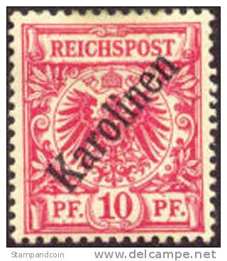 Germany Caroline Islands #3a Mint Hinged 10pf From 1899 - Caroline Islands