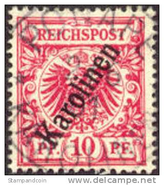 Germany Caroline Islands #3 Used 10pf From 1900 - Carolinen