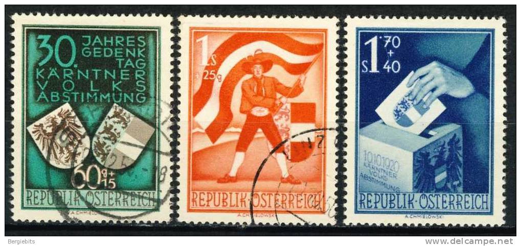 1950 Austria Kaernten Volksabstimmung Set VF Used & Mint - Used Stamps