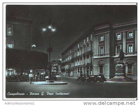 32672)cartolina Illustratoria Campobasso - Piazza G. Pepe Di Notte - Campobasso