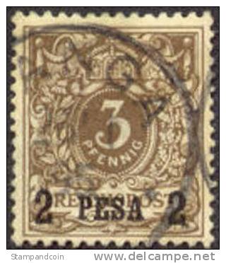 German East Africa #1 Used 2pes On 3pf From 1893 - Duits-Oost-Afrika