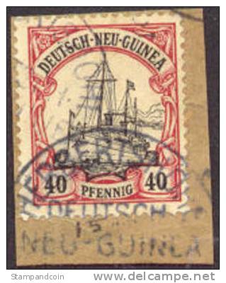 German New Guinea #13 Used 40pf From 1901 On Paper - Nueva Guinea Alemana