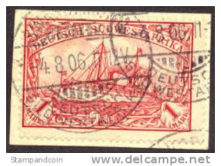 German SW Africa #22 Used 1m On Paper From 1900 - German South West Africa
