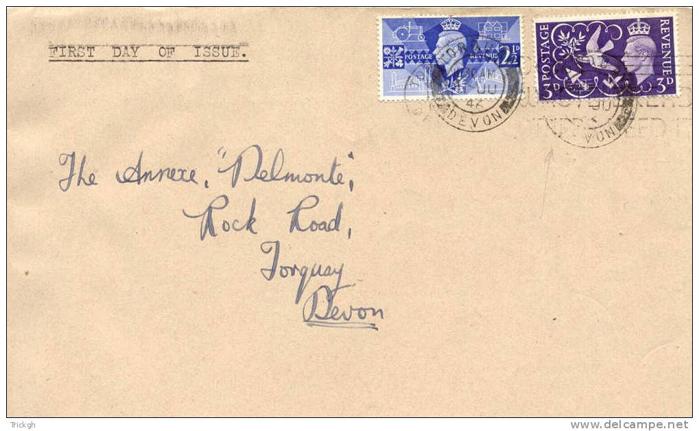 FDC Torquay / Brief Lettre / Hors Format - ....-1951 Pre Elizabeth II