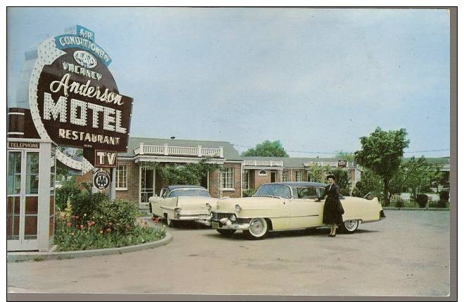 Anderson Motel And Restaurant, Murfreesboro, Tennessee, TN, 1950´s Modern Chrome Postcard # 5331 - Autres & Non Classés