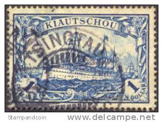 German Kiauchau #40 XF Used $1 From 1906 - Kiaochow