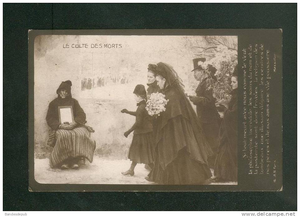 Le Culte Des Morts - Belle Carte Animée ( Mort Deuil Toussaint Mendicité Mendiante Oraison Funèbre De Massillon Orateur - Non Classificati