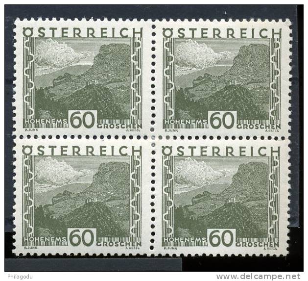 Hohenems  YV.387*  Bloc De 4 Neuf AVEC Charnière  Michel  509* Viererblock  Mit Falz - Unused Stamps