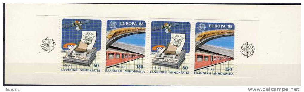 #GG05. Greece 1988. Complete Booklet. EUROPE/CEPT. Michel MH 8. MNH(**) - Cuadernillos