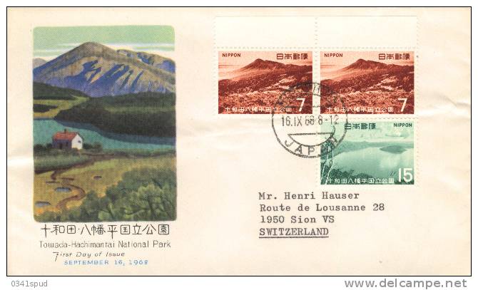 1968 Japon FDC Towada-Hachimantai National Park - FDC