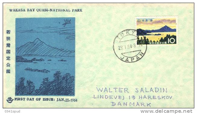 1964 Japon FDC Wasaka Bay Quasi  National Park - FDC