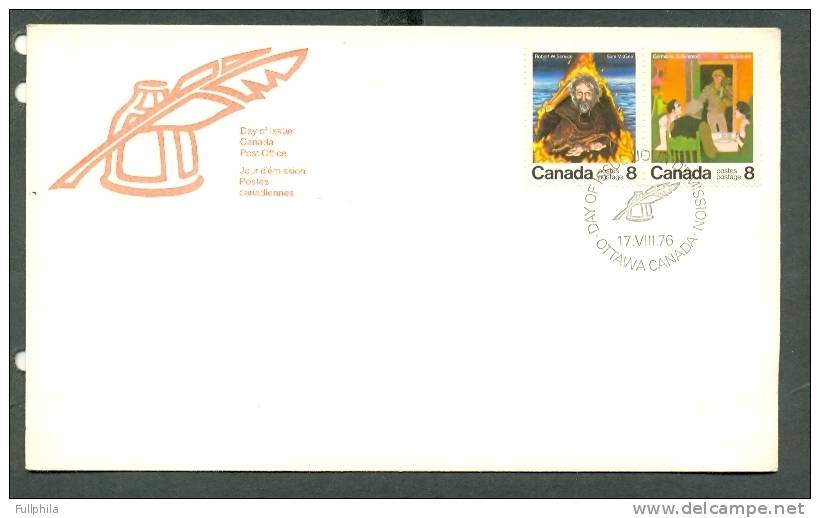 1976 CANADA PAINTINGS MICHEL: 634-635 FDC - 1971-1980