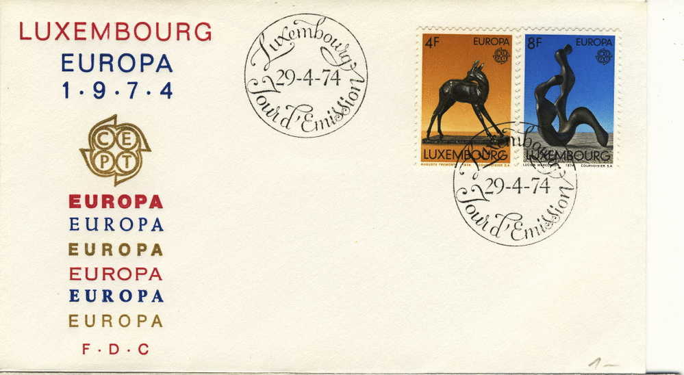 LUXEMBOURG FDC MICHEL 882/83 EUROPA 1974 - 1974