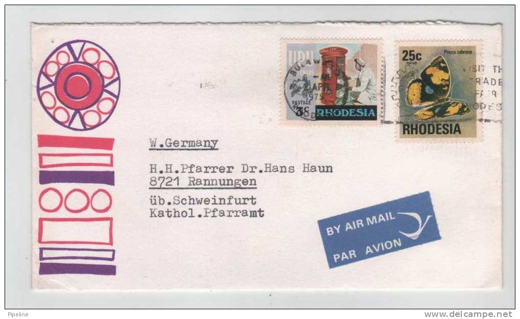 Rhodesia Cover Sent To Germany 2-4-1975 - Altri - Africa