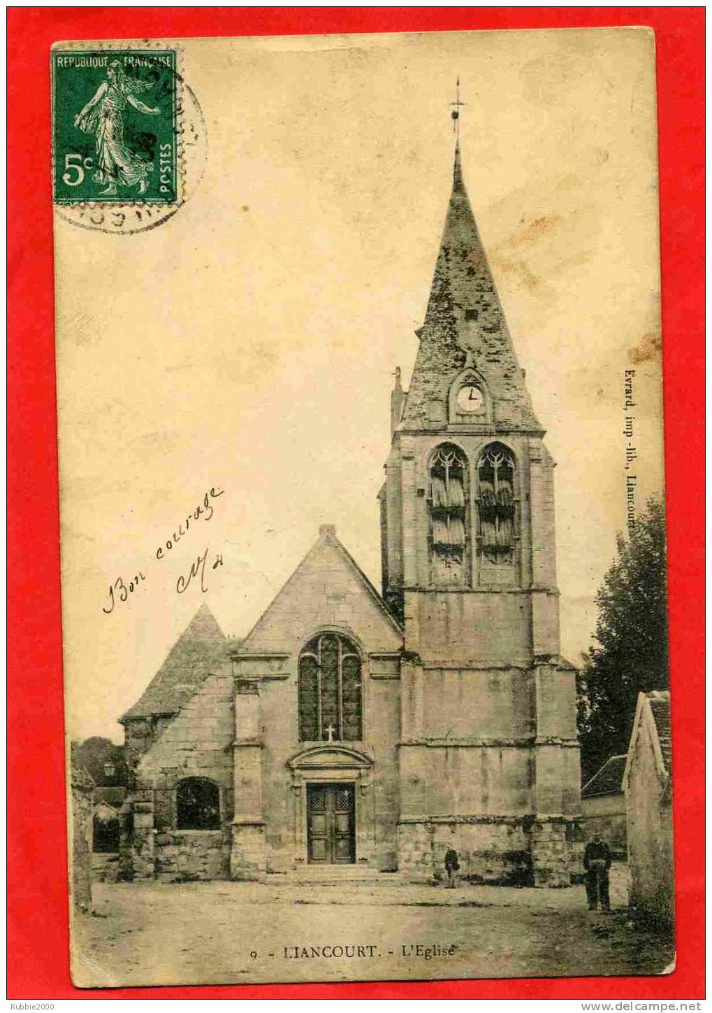 LIANCOURT 1905 L EGLISE CARTE PRECURSEUR EN BON ETAT - Liancourt