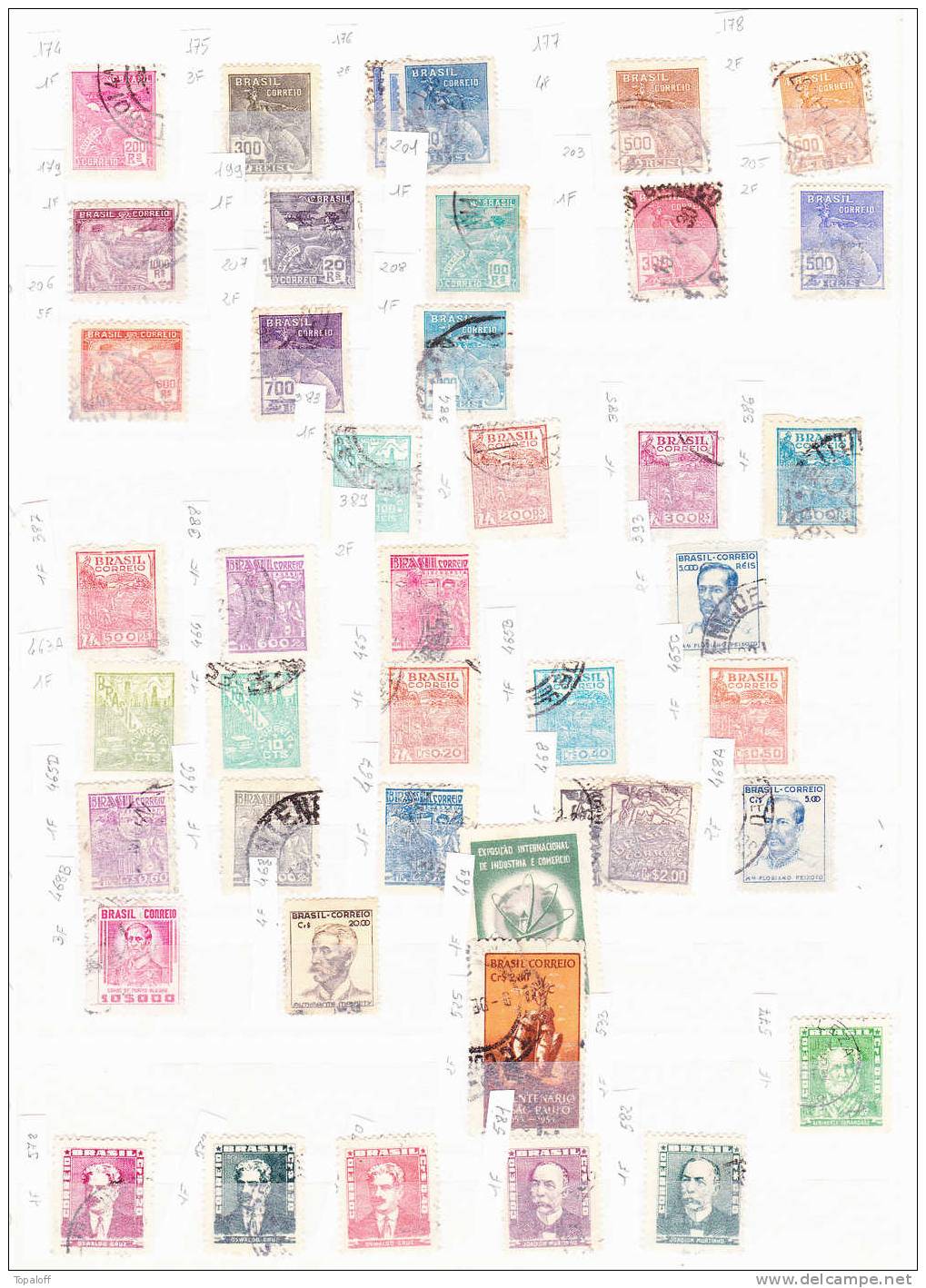 BRESIL  Oblitérés En Lot à étudier   (+ De 110 Timbres) - Collections, Lots & Series