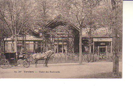 Cpa 1912attelage Devant Le Chalet Des Boulevards à Verviers - Verviers