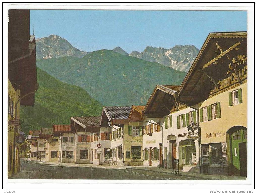 Mittenwald,Obermarkt Mit Tiroler Berge - Mittenwald