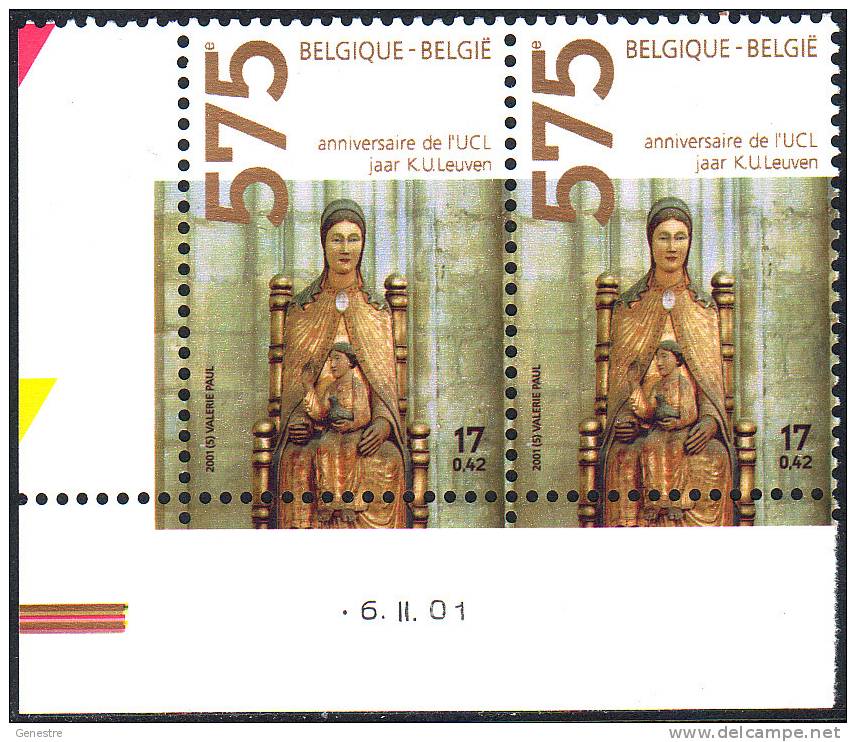 Belgique COB 2979 ** (MNH) - Coins Datés