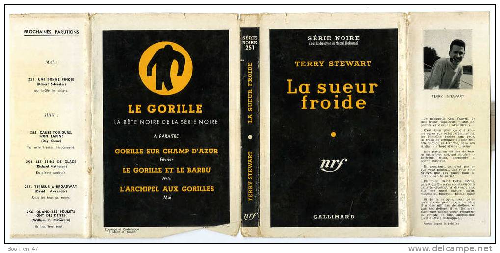 {43107} Terry Stewart " La Sueur Froide " ; Gallimard Série Noire N° 251 , EO 1955 . - Série Noire