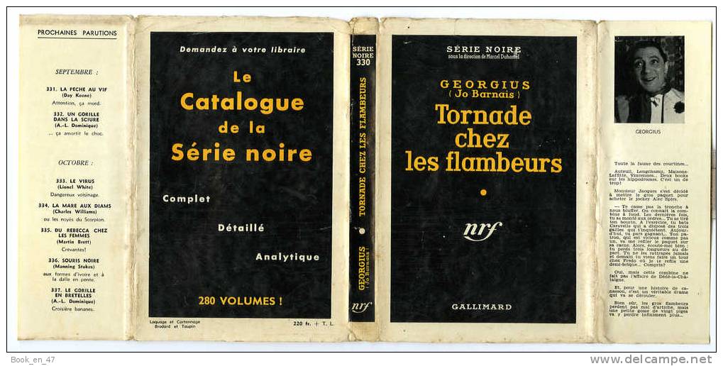 {43122} Georgius (Jo Barnais) " Tornade Chez Les Flambeurs " ; Gallimard Série Noire N° 330 , EO 1956 . - Série Noire