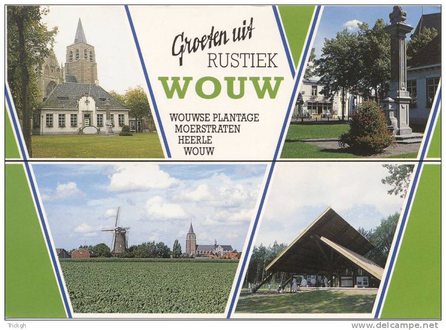 Groeten Uit Rustiek Wouw / Windmolen Moulin Wind Mill / Wouwse Plantage Moerstraten Heerle - Roosendaal