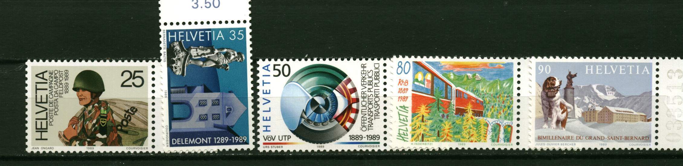 Suisse ** N° 1314 à 1318 Anniversaires Divers - Unused Stamps