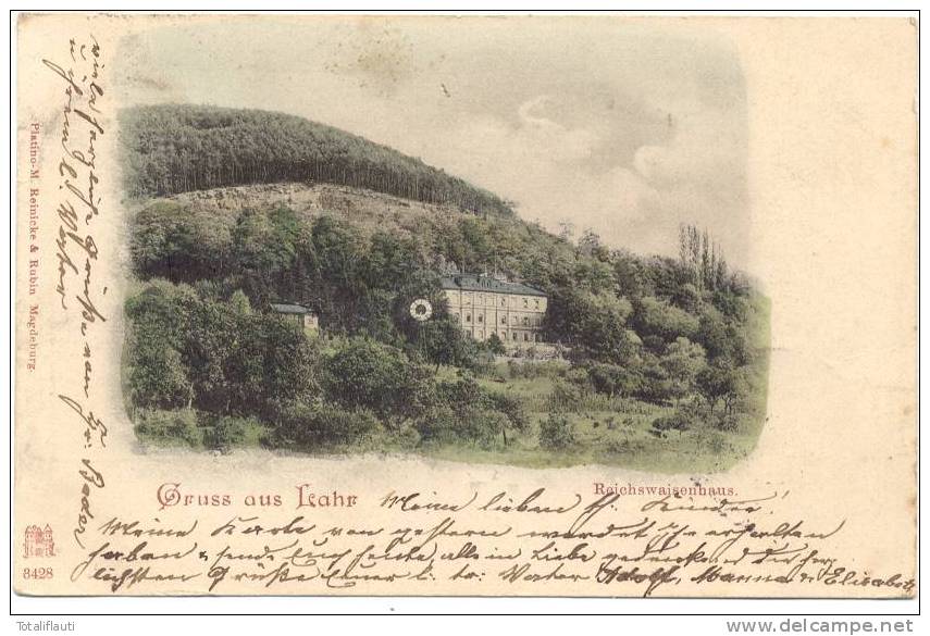 Gruss Aus Lahr Reichs Waisenhaus Color 23.10.1899 Gelaufen Windrad Kinderheim Verlag Reinicke & Rubin Magdeburg - Lahr