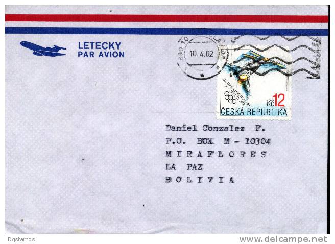 República Checa 2002 Yv299 Circulado A Bolivia Juegos Olímpicos De Invierno Salt Lake. - Invierno 2002: Salt Lake City
