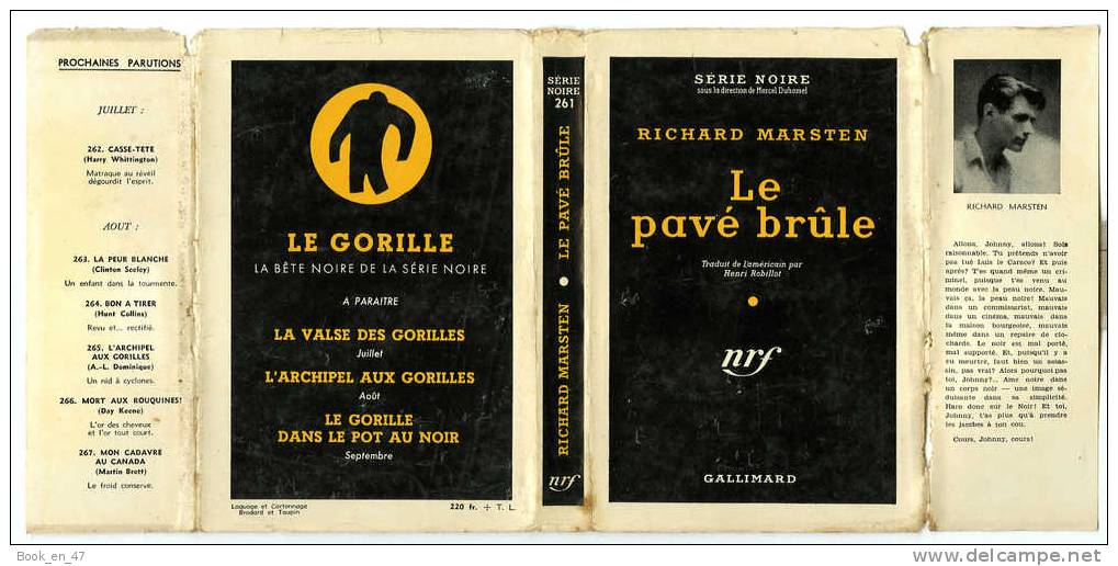 {43106} Richard Marsten " Le  Pavé Brûlé " ; Gallimard Série Noire N° 261 , EO (Fr) 1955 . - Série Noire