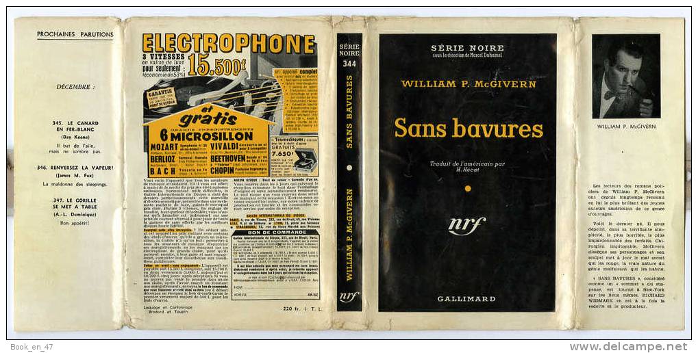 {43118} William P McGivern " Sans Bavures " ; Gallimard Série Noire N° 344 , EO (Fr) 1956 . - Série Noire