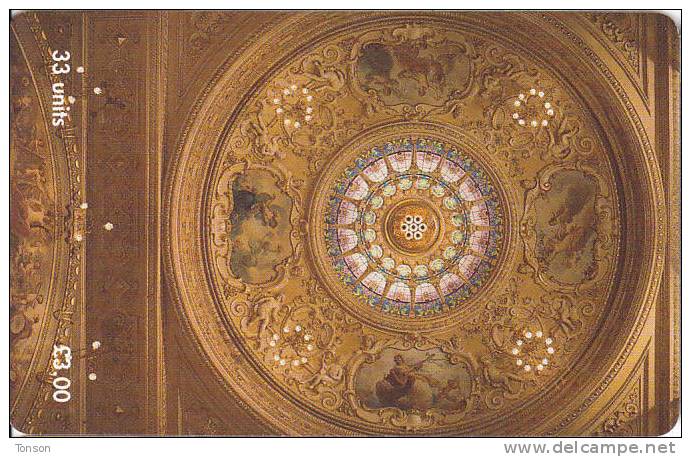 Isle Of Man, MAN 163, £3, 100 Years Theatre,  Ornately Decorated Ceiling. - Man (Eiland)