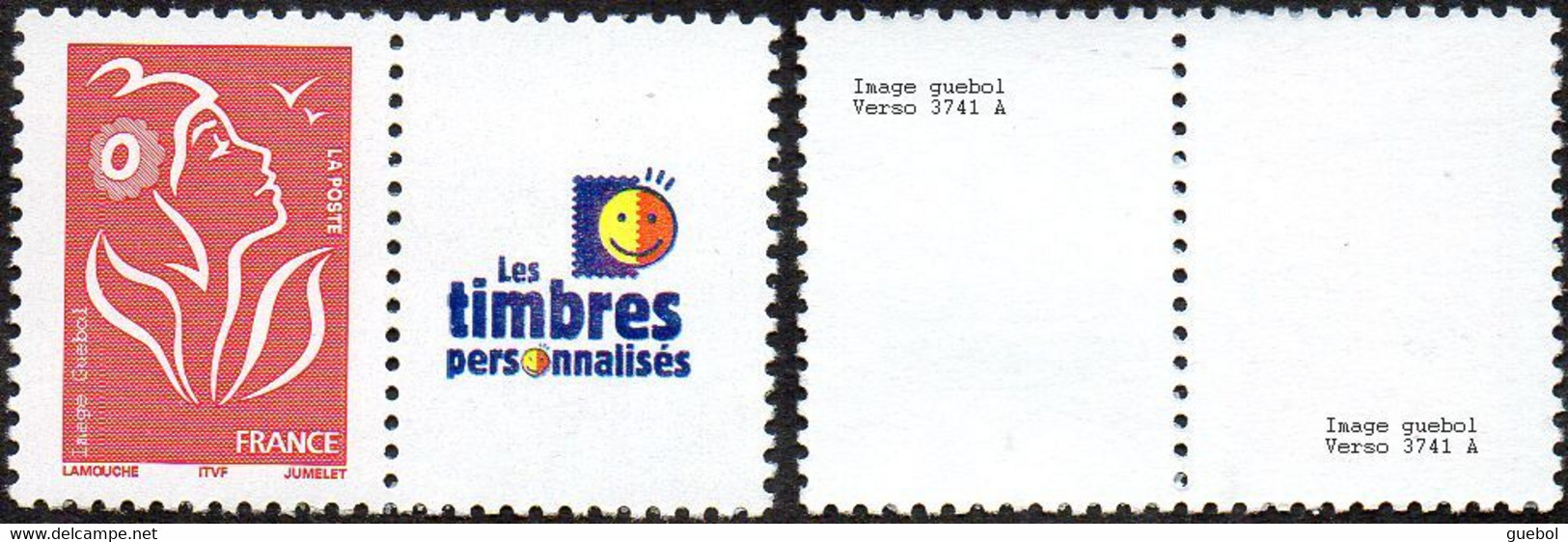 France Personnalisé N° 3741,A,** TVP Marianne De Lamouche - Impression Offset, Logo Les Timbres Personnalisés - Unused Stamps