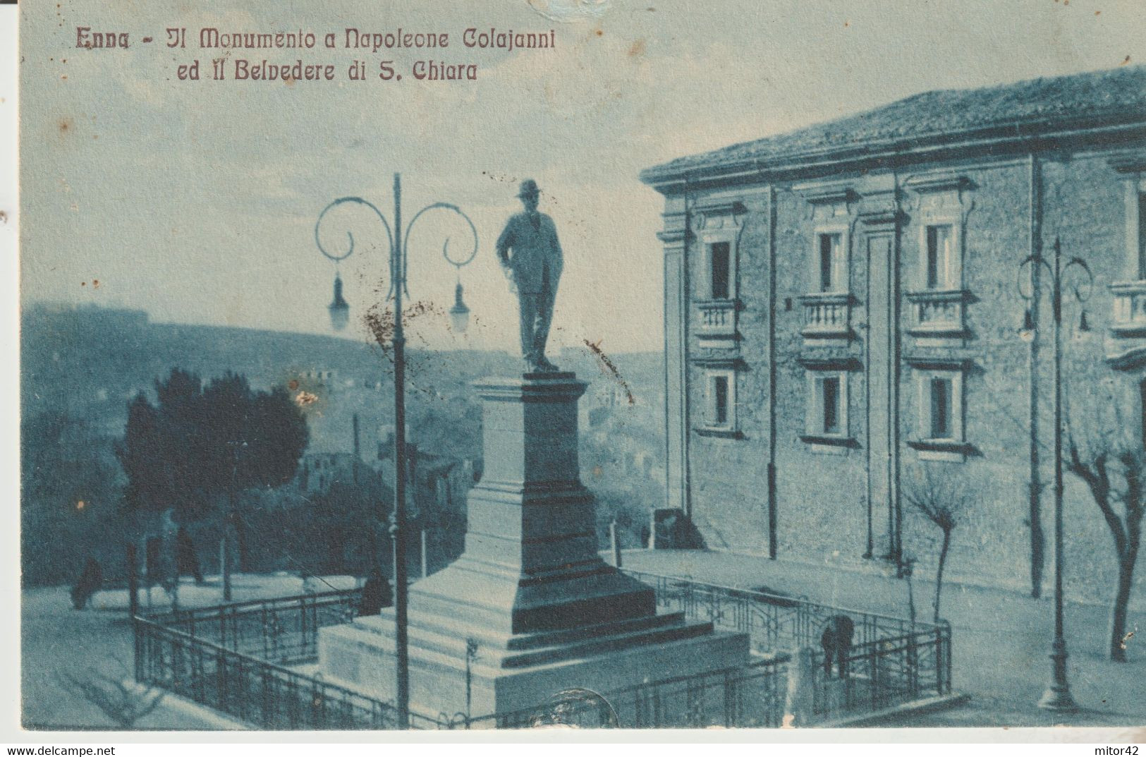 C67-Enna-Sicilia-Monumento A Napoleone Colaianni.v.1931 X Regalbuto-Enna-.Piccoclo Formato. - Enna