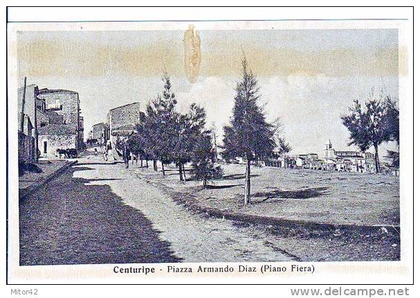 4-Centuripe-Enna-Sicilia-P.zza A.Diaz (Piano Fiera)i.v.1938 X Alessandria-Piemonte.Piccoclo Formato. - Enna