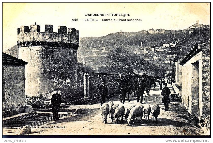 LE TEIL- ENTREE DU PONT SUSPENDU - Le Teil