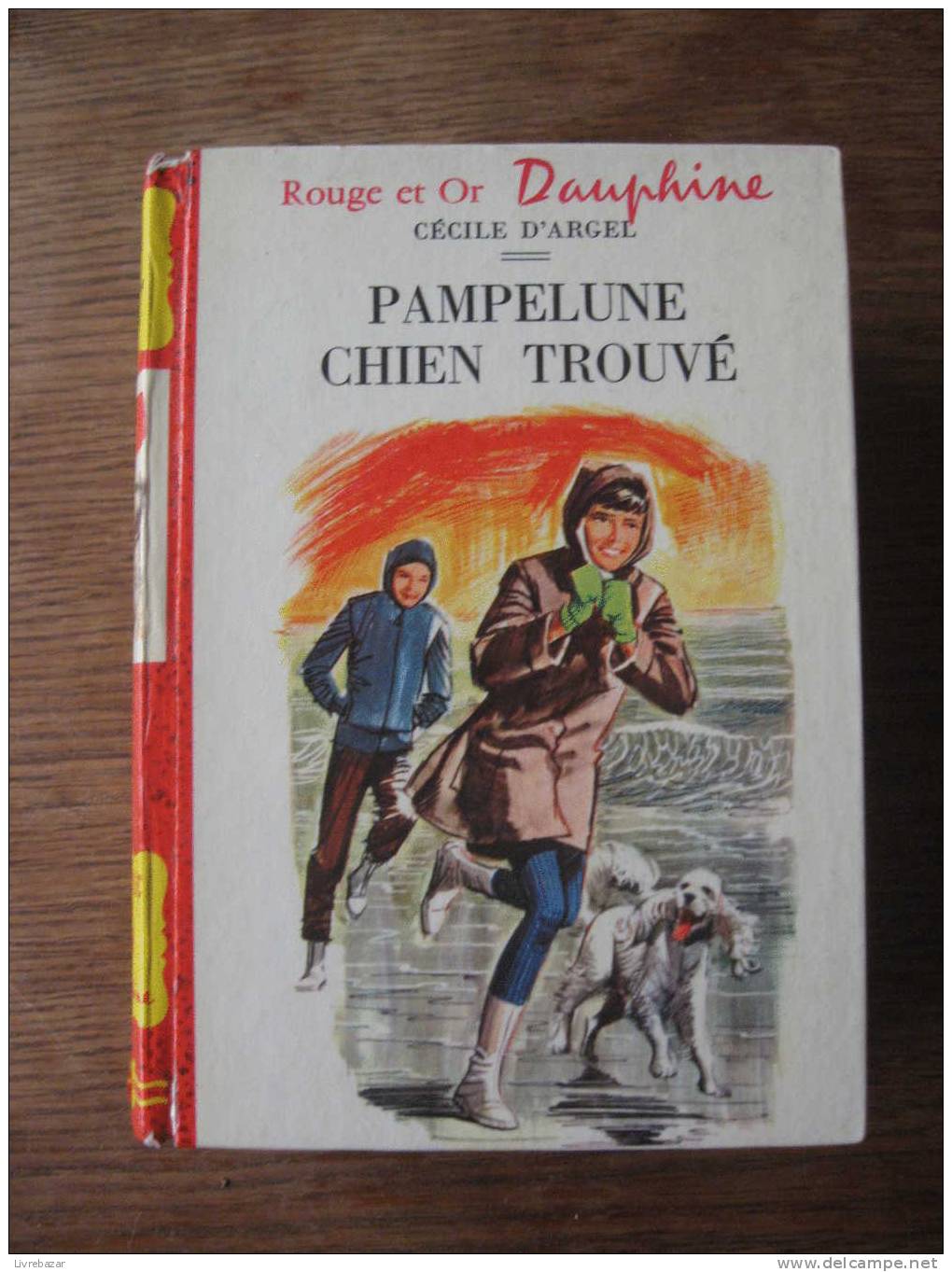 Ancien PAMPELUNE CHIEN TROUVE CECILE D'ARGEL Illustrations PIERRE LE GUEN éditions GP - Bibliothèque Rouge Et Or