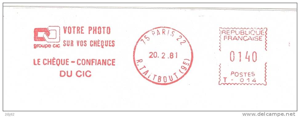 Photo, Chèque, CIC - EMA Havas - Fragment 13 X 4 Cm    (B0821) - Photographie