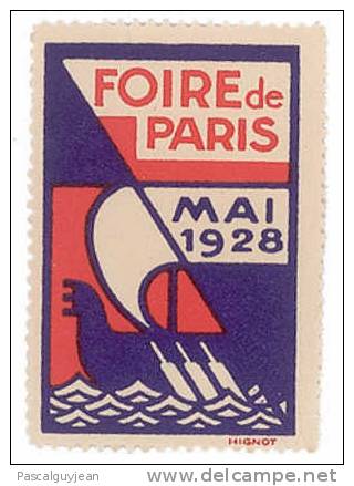 VIGNETTE FOIRE DE PARIS - MAI 1928 - Other & Unclassified