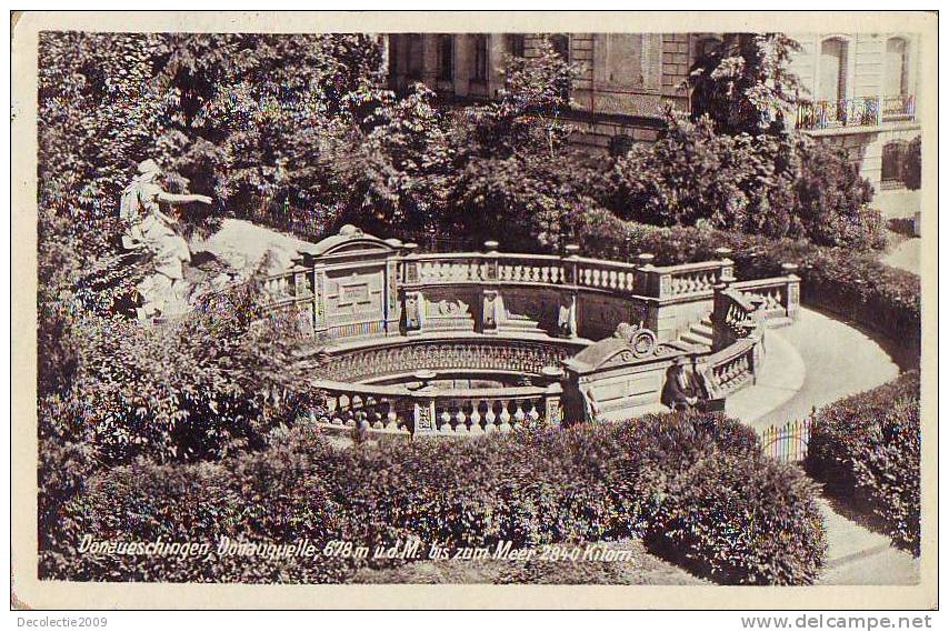 Z5106 Germany Bade Wurtemberg Donaueschingen Circulated 1930 Postcard - Donaueschingen