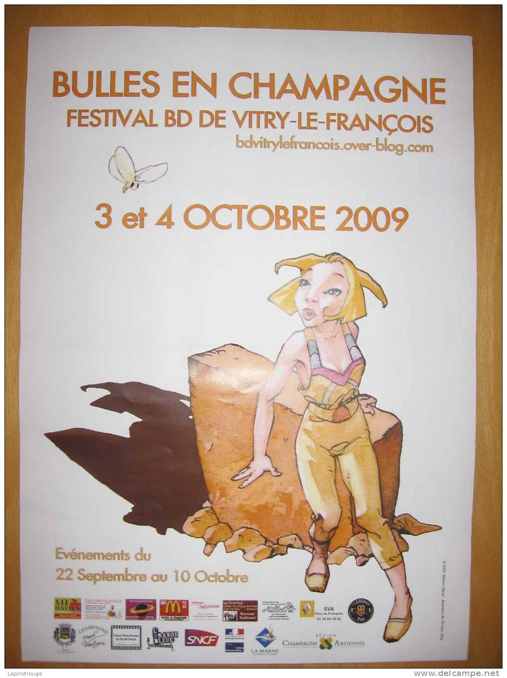 Affiche GINE Christian Festival BD Vitry Le François 2009 (Neige - Afiches & Offsets